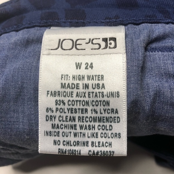 Joe’s Jeans High Water Medieval Blue Animal Print Low Rise Stretch Skinny Jeans - Picture 13 of 14